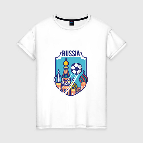 Женская футболка Football - Russia / Белый – фото 1