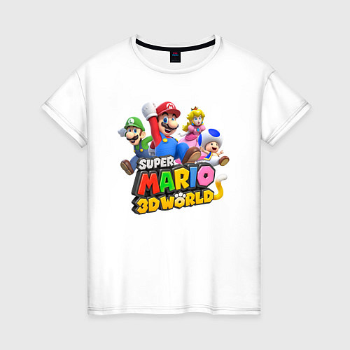 Женская футболка Герои Super Mario 3D World Nintendo / Белый – фото 1