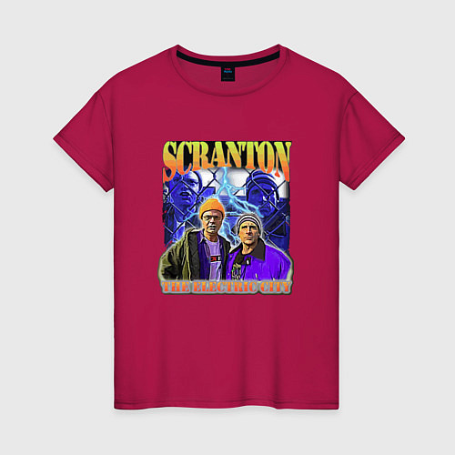 Женская футболка Scranton electric city / Маджента – фото 1