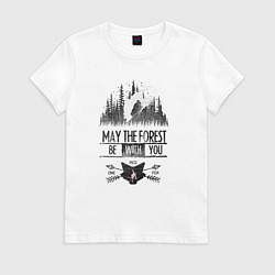 Женская футболка Лыжи и Лес
