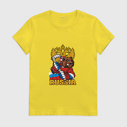 Женская футболка Хоккей - Russia