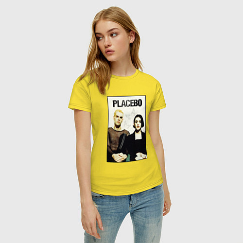 Женская футболка Placebo рок-группа / Желтый – фото 3