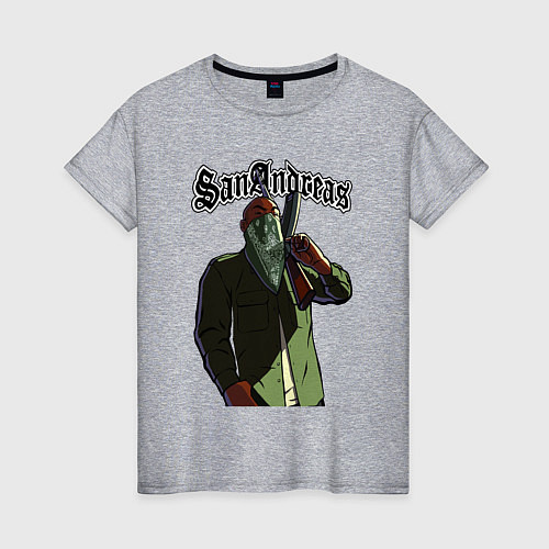 Женская футболка GTA Orange gangster / Меланж – фото 1