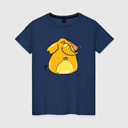 Женская футболка Желтый слон