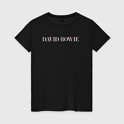 Футболка хлопковая женская David bowie rock, цвет: черный