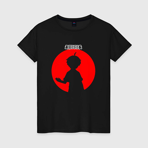Женская футболка Рудеус Грейрат силуэт / Черный – фото 1