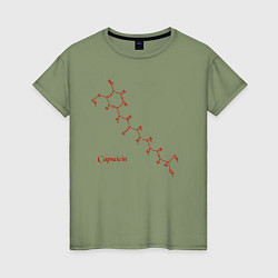 Женская футболка Капсаицин острый элемент перца