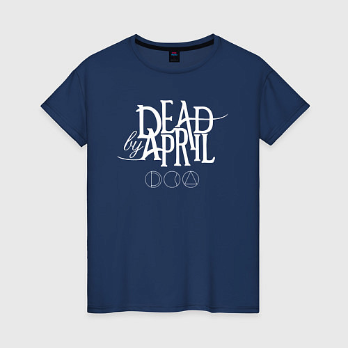 Женская футболка Dead by april demotional / Тёмно-синий – фото 1