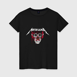 Футболка хлопковая женская Metallica Skull & Star, цвет: черный