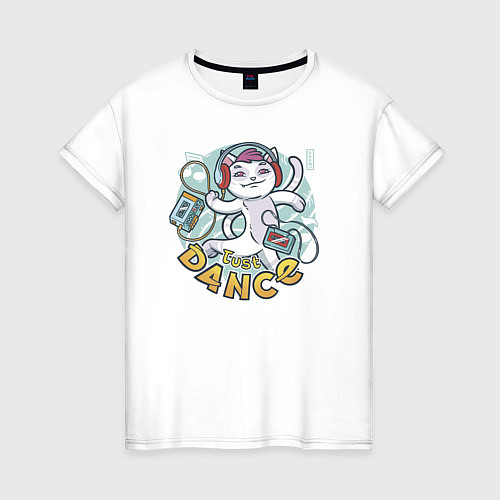 Женская футболка Танцующая Кошка / Белый – фото 1