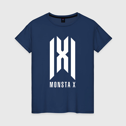 Женская футболка Monsta x logo / Тёмно-синий – фото 1