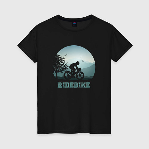 Женская футболка RideBike / Черный – фото 1