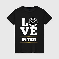Футболка хлопковая женская Inter Love Classic, цвет: черный