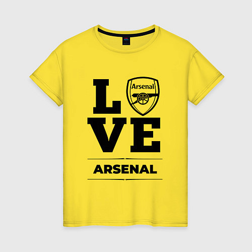 Женская футболка Arsenal Love Классика / Желтый – фото 1