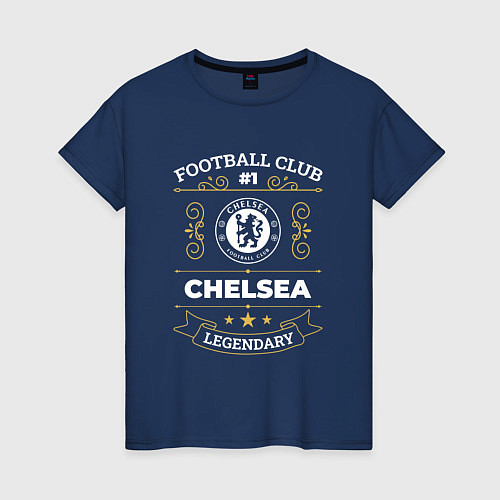 Женская футболка Chelsea FC 1 / Тёмно-синий – фото 1