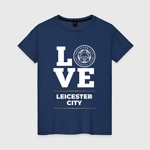 Женская футболка Leicester City Love Classic / Тёмно-синий – фото 1