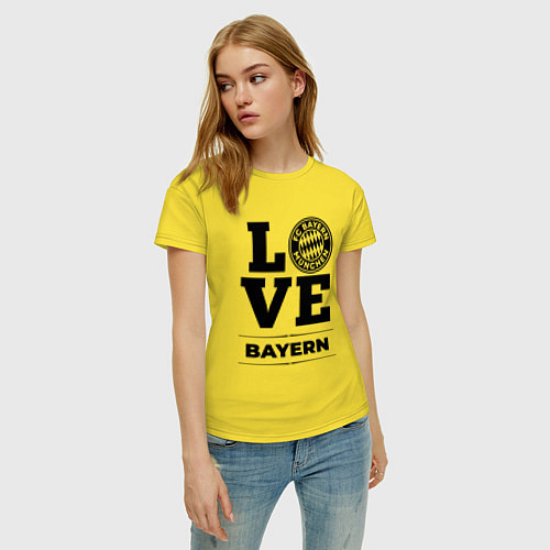 Женская футболка Bayern Love Классика / Желтый – фото 3