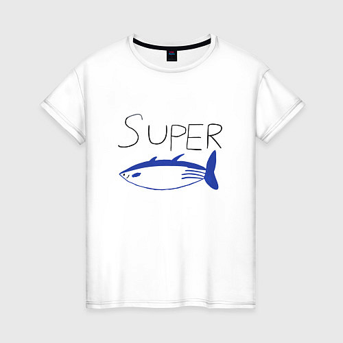Женская футболка Super tuna jin / Белый – фото 1