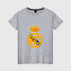Футболка хлопковая женская Football - Real Madrid, цвет: меланж