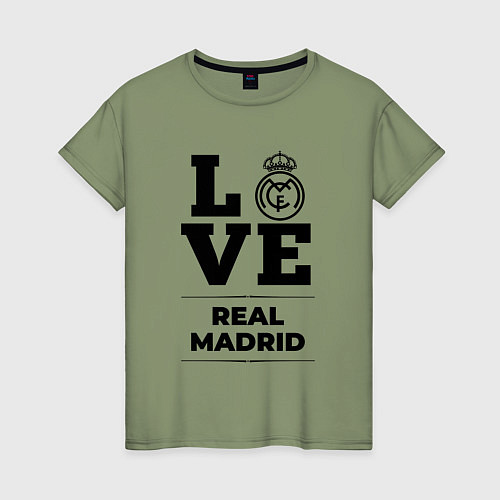 Женская футболка Real Madrid Love Классика / Авокадо – фото 1