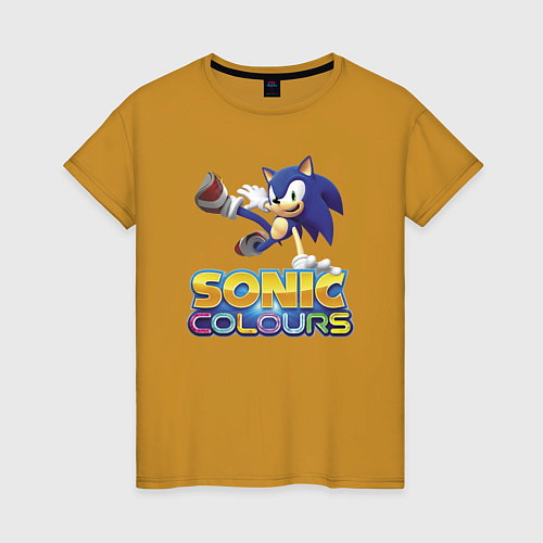 Женская футболка Sonic Colours Hedgehog Video game / Горчичный – фото 1