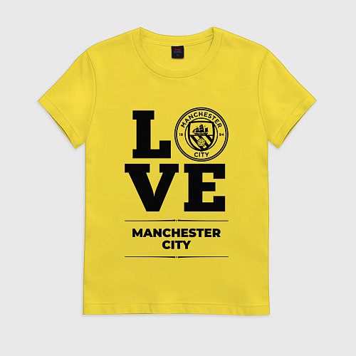 Женская футболка Manchester City Love Классика / Желтый – фото 1