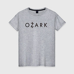 Женская футболка Ozark black logo