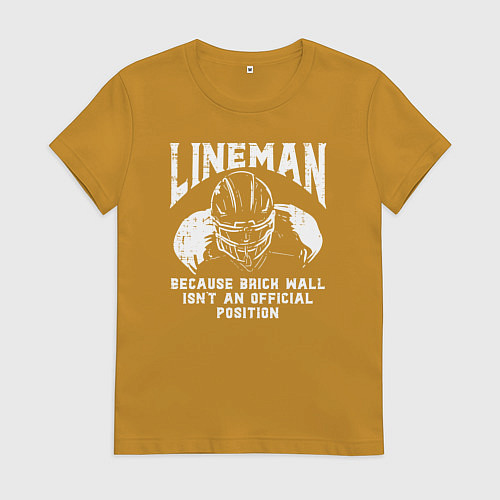 Женская футболка Лайнмен / Горчичный – фото 1