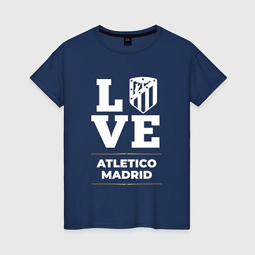 Женская футболка Atletico Madrid Love Classic / Тёмно-синий – фото 1