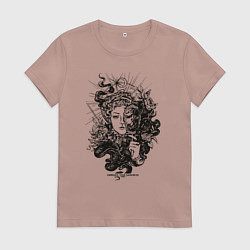 Женская футболка Lady Darkness Леди Тьма Готический рисунок