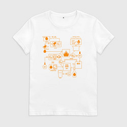 Женская футболка Схема пивоварения