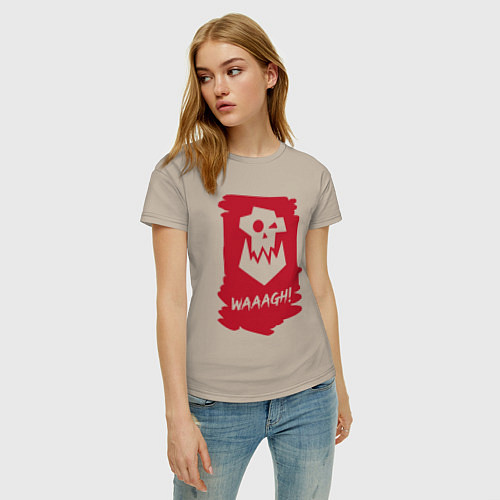 Женская футболка Орочий Вааагх! Горка и Морка / Миндальный – фото 3