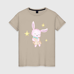Женская футболка Милый Крольчонок Танцует Со Звёздами