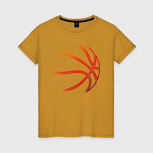 Женская футболка Баскетбольный мяч оранж / Горчичный – фото 1