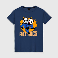 Женская футболка Бесплатные объятия борьба панд