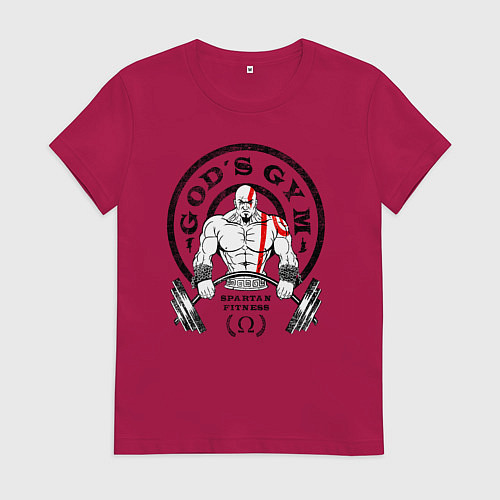 Женская футболка Gods GYM / Маджента – фото 1