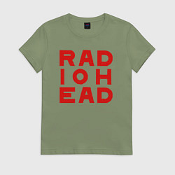 Женская футболка Radiohead большое красное лого