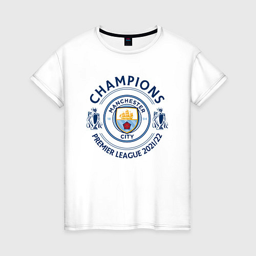 Женская футболка Manchester City Champions 20212022 / Белый – фото 1