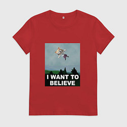 Женская футболка Neco Arc want to believe
