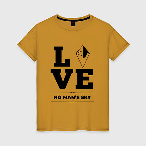 Женская футболка No Mans Sky Love Classic / Горчичный – фото 1