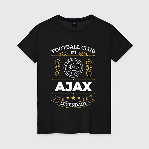 Женская футболка Ajax: Football Club Number 1 / Черный – фото 1