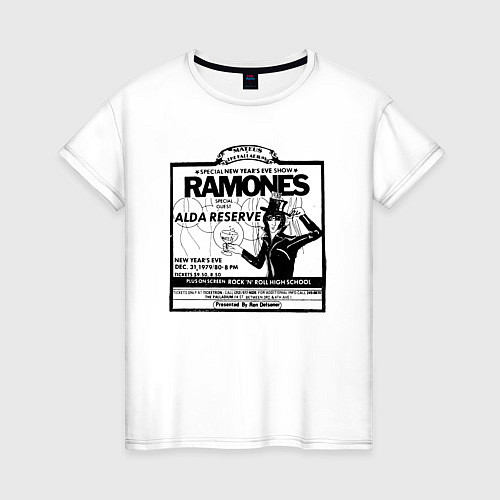 Женская футболка Live at the Palladium, NY - Ramones / Белый – фото 1