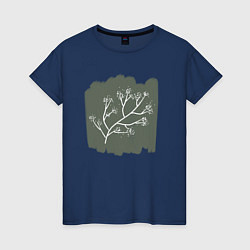 Женская футболка Ветка с листьями
