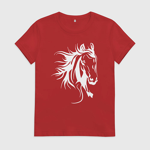 Женская футболка Лошадиная голова / Красный – фото 1