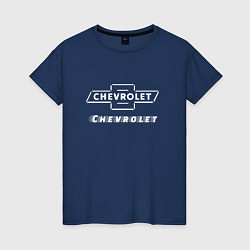 Футболка хлопковая женская CHEVROLET Chevrolet, цвет: тёмно-синий