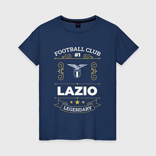 Женская футболка Lazio: Football Club Number 1 / Тёмно-синий – фото 1