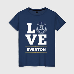 Футболка хлопковая женская Everton Love Classic, цвет: тёмно-синий