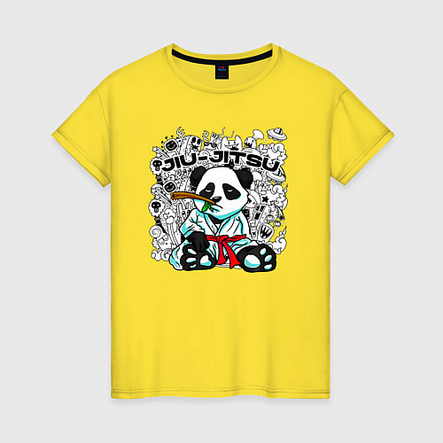 Женская футболка Панда Джиу Джитсу / Желтый – фото 1
