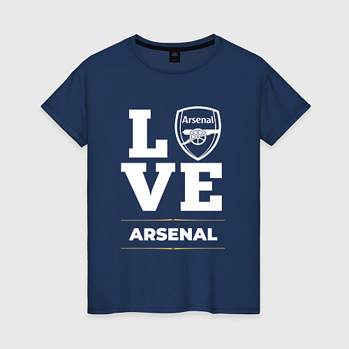 Женская футболка Arsenal Love Classic / Тёмно-синий – фото 1