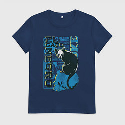 Женская футболка Футболка с изображением черепа кошки